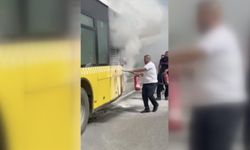 Beykoz'da seyir halindeki İETT otobüsünde çıkan yangın söndürüldü