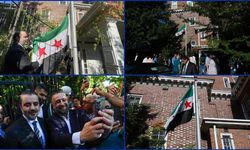 Suriye bayrağı, Washington'da göndere çekildi