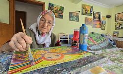 70'inde resimle tanışan Makbule teyze, 89 yaşında üretmeye devam ediyor