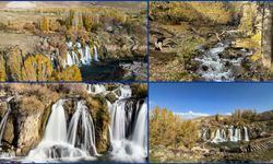 Muradiye Şelalesi sonbaharın renklerine büründü