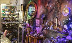 İşlediği süs taşlarını oluşturduğu 'müze'de sergiliyor