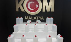 Malatya'da 76 litre etil alkol ele geçirildi