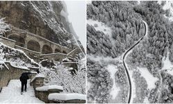 Sümela Manastırı ve Altındere Vadisi beyaza büründü