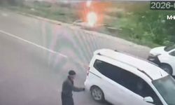 Malatya'da Yıldırım Düşme Anı Kamerada