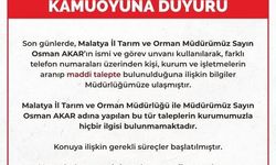 Malatya İl Tarım ve Orman Müdürlüğü'nden Dolandırıcılık Uyarısı