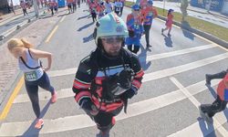 Maratonda İtfaiyeciden Anlamlı Farkındalık Koşusu