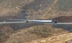 Malatya'da 81,5 Metrelik Dev Türbin Kanatları Taşındı