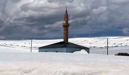 Ardahan'da yayla evleri halen kar altında bulunuyor