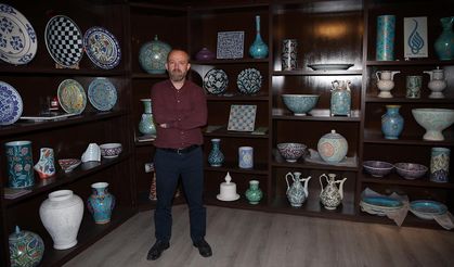 Kütahyalı çini ustası "Ameli İsmail" eserlerinde Sümerlerden bugüne köprü kuruyor