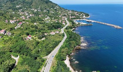 Perşembe ile Fatsa arasındaki sahil yolu, manzarasıyla sürücülere keyifli rota sunuyor