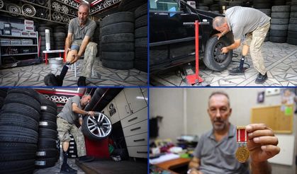 İş hayatından kopmayan gazi 21 yıldır protez bacağıyla dükkanının yolunu tutuyor