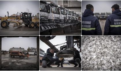 Erzurum'da karla mücadele edecek belediye ekipleri kışa hazır