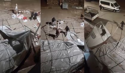 Doğanşehir'de Fırtına Taziye Çadırını Uçurdu