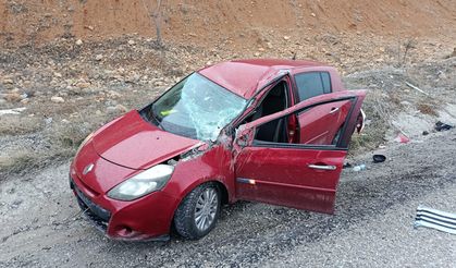 Doğanşehir'de Yağmur Kazaya Neden Oldu: Otomobil Şarampole Devrildi, 1 Yaralı