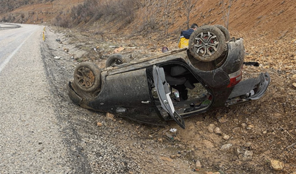 Doğanşehir'de Bayram Yolunda Kaza Ucuz Atlatıldı