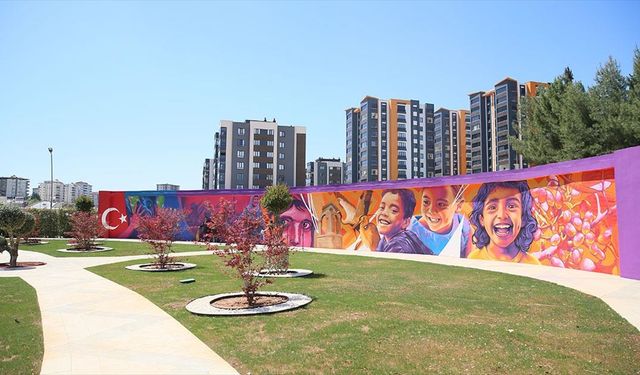 Gaziantep'te AB-Türkiye dayanışması için yapılan sanat duvarı açıldı