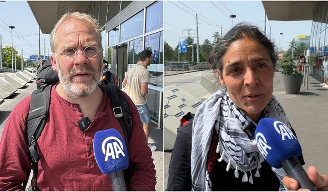 İsviçreli aktivistler, "Küresel Gazze Yürüyüşü"ne katılmak üzere Mısır'a doğru yola çıktı