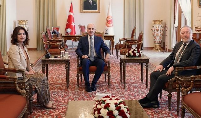 TBMM Başkanı Kurtulmuş, DEM Parti Grup Başkanvekilleri Koçyiğit ve Temelli'yi kabul etti