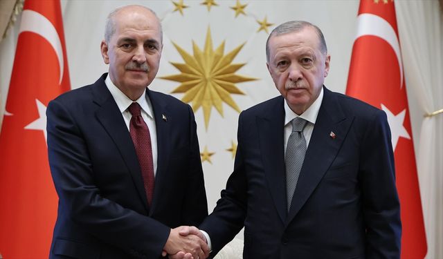 Cumhurbaşkanı Erdoğan, TBMM Başkanı Kurtulmuş'u kabul etti