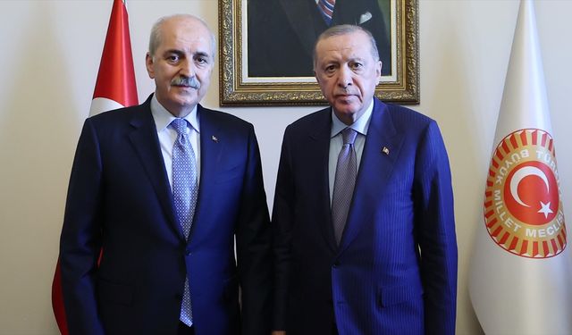 Cumhurbaşkanı Erdoğan, TBMM Başkanı Kurtulmuş'u ziyaret etti