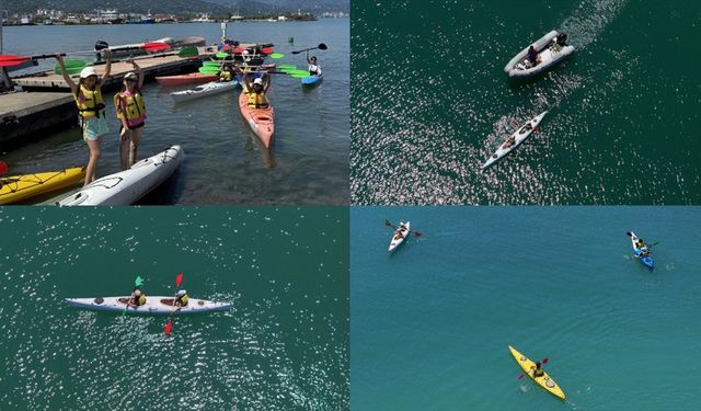 Geleceğin su sporcuları Karadeniz'de yetişiyor