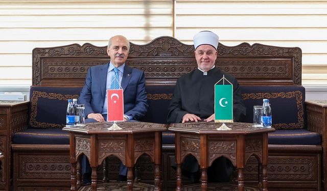 TBMM Başkanı Kurtulmuş, Bosna Hersek İslam Birliği Başkanı Kavazoviç ile görüştü