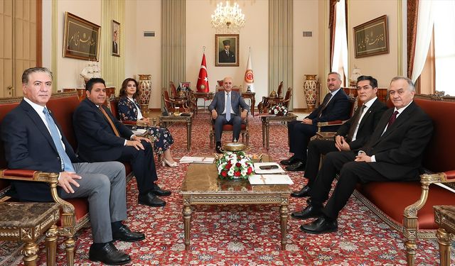 TBMM Başkanı Kurtulmuş, Meclis'te siyasi partilerin temsilcilerini kabul etti