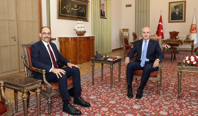 TBMM Başkanı Kurtulmuş, MİT Başkanı Kalın'ı kabul etti