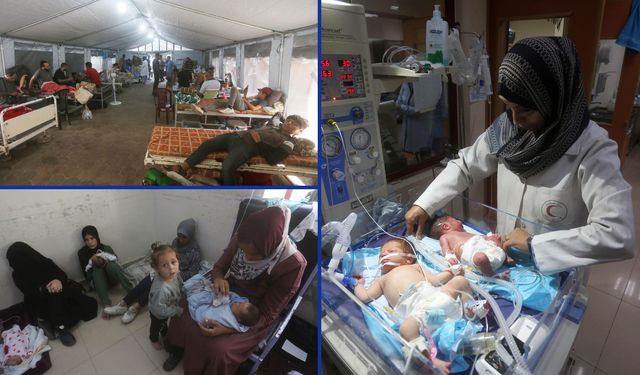 Gazze'de Aksa Şehitleri Hastanesindeki yoğunluk, hayatı tehdit edecek boyutlara ulaştı