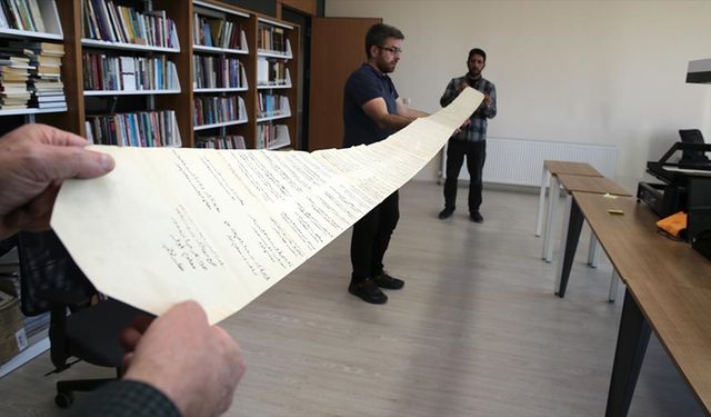 Osmanlı'dan günümüze ulaşan ve ahilik kurallarını anlatan 4,5 metrelik fütüvvetname tarihe ışık tutacak