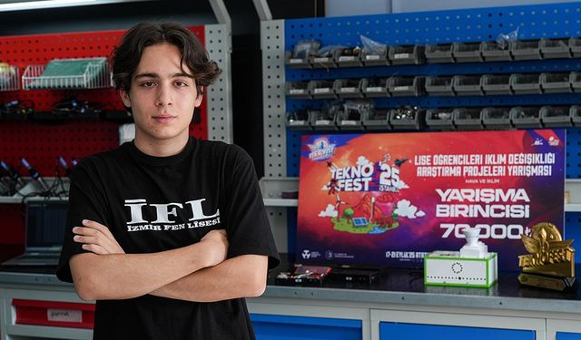 İzmir'de lise öğrencisi solunum hastaları için taşınabilir hava kalitesi izleme sistemi geliştirdi