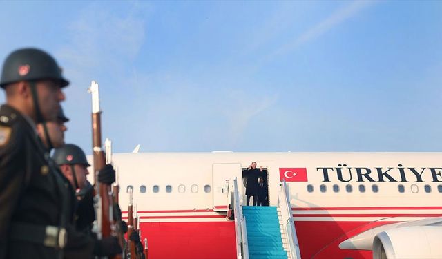 Cumhurbaşkanı Erdoğan, Azerbaycan'ın başkenti Bakü'ye gitti