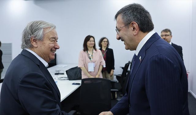 Cumhurbaşkanı Yardımcısı Yılmaz, BM Genel Sekreteri Guterres ile görüştü