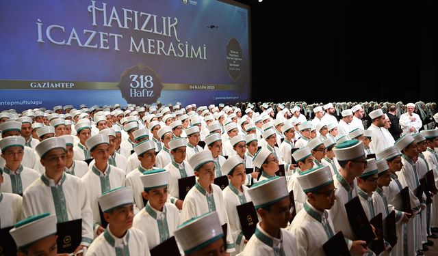 Gaziantep'te 318 hafız için icazet töreni düzenlendi