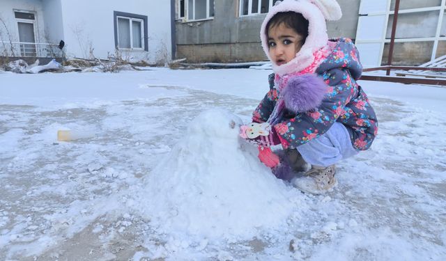 Doğanşehir'de kar etkili oldu