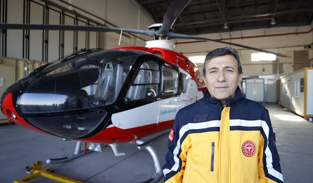 Malatya'da konuşlu ambulans helikopter 6 ildeki hastaların imdadına yetişiyor