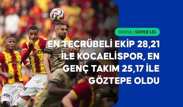 Süper Lig'de ilk yarı '26,84' yaş ortalamasıyla oynandı