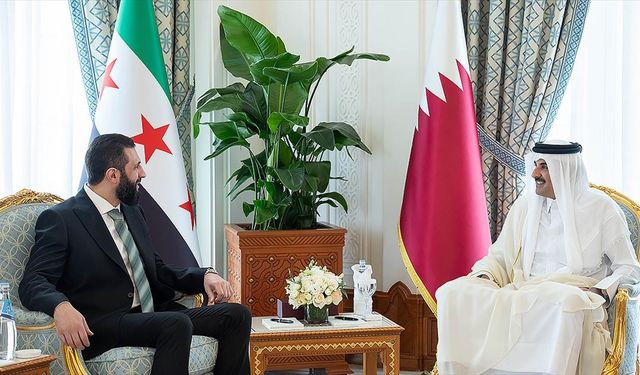 Suriye Cumhurbaşkanı Şara, Doha'da Katar Emiri Al Sani ile görüştü