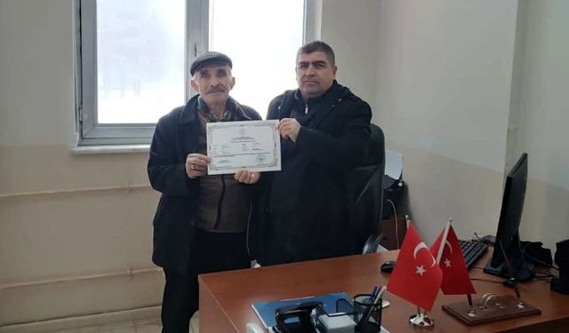 Doğanşehir'de 82 Yaşında Okuma Yazma Başarısı