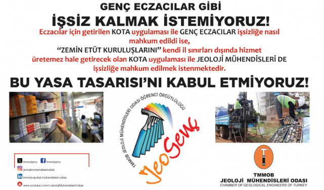 Jeoloji Mühendisleri Odası'ndan 'Kota' Tepkisi: Genç Mühendisler İşsizliğe Sürükleniyor