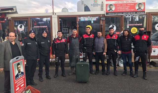 Esnaftan Polise Sürpriz Kutlama: Şüpheli Çanta İhbarı Pastalı Çıktı