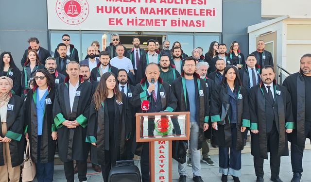 Malatya'da Avukatlar Saldırıya Tepki Gösterdi