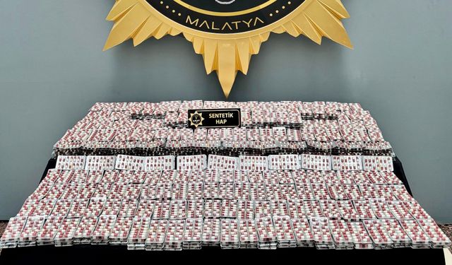 Malatya'da Uyuşturucu Operasyonu: 21 Bin 275 Hap Ele Geçirildi