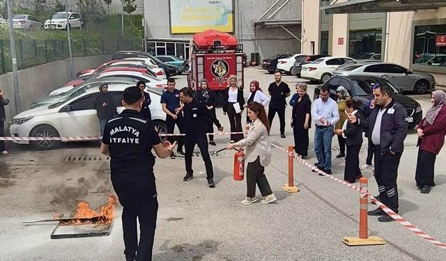 Yeşilyurt Hastanesi Personeline Yangın Eğitimi Verildi