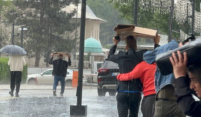 Malatya'da Aniden Bastıran Dolu Hayatı Felç Etti