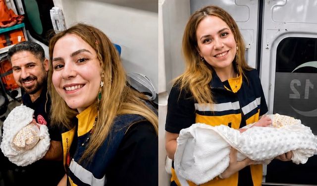 Kubbe Dağı'nda Ambulans İçinde Doğum Sevinci