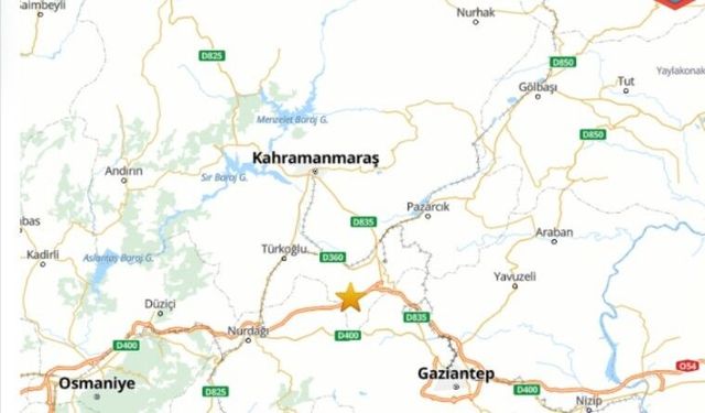 Kahramanmaraş'ta 4.2 büyüklüğünde deprem