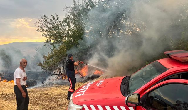 Malatya'da Beside Yangın