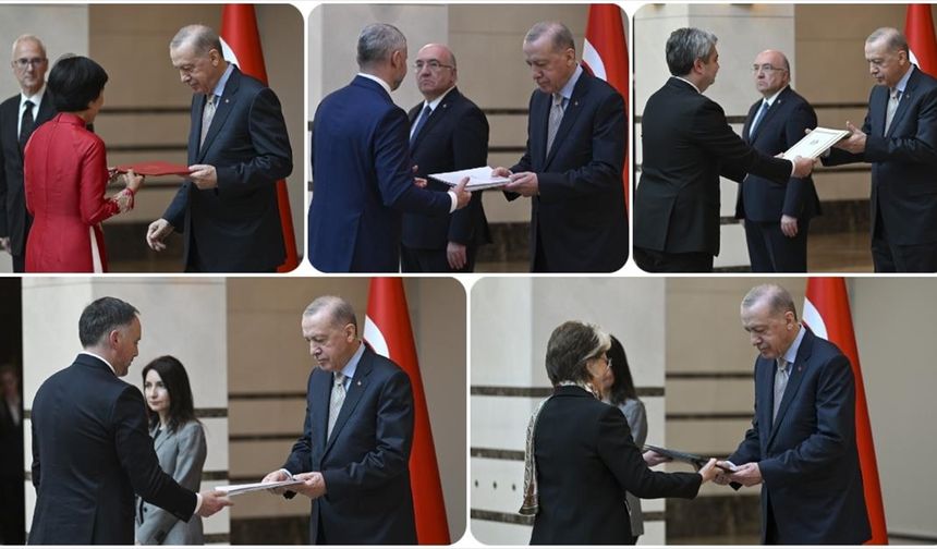 Cumhurbaşkanı Erdoğan, 5 ülkenin büyükelçisini kabul etti