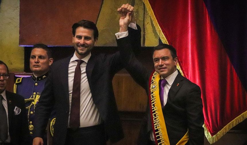 Ekvador'da seçimleri kazanan devlet başkanı Daniel Noboa yemin etti